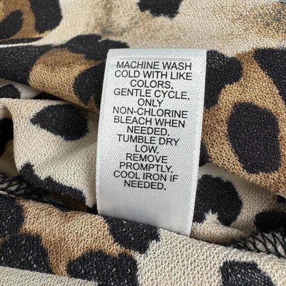 Cato Leopard Print Tunic Top - Black and Brown - Picture 11 of 11